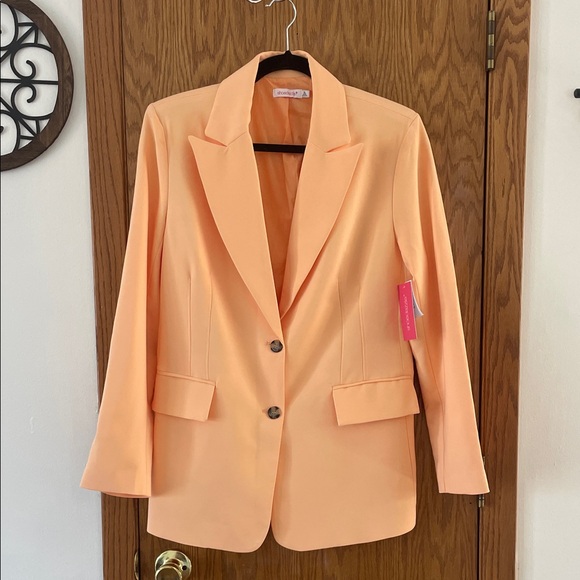 Shoe Dazzle Coral Blazer/pants - Picture 1 of 10